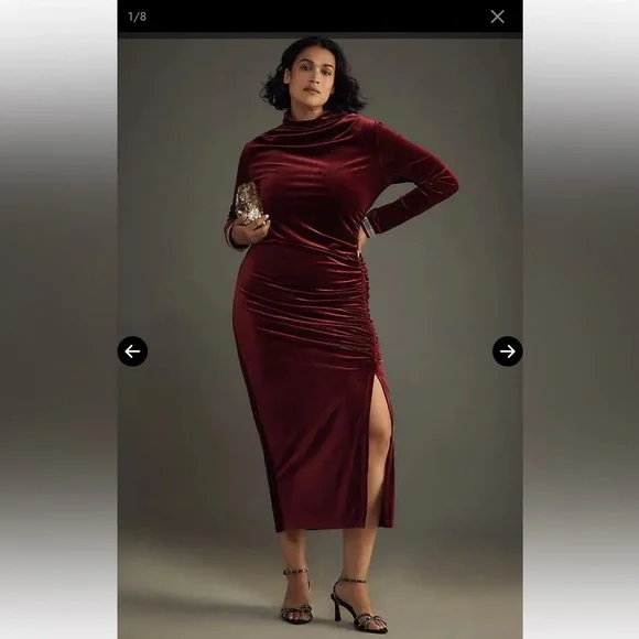 Anthropologie The Maya Dress: Velvet Long-Sleeve Edition NWT - Picture 2 of 6